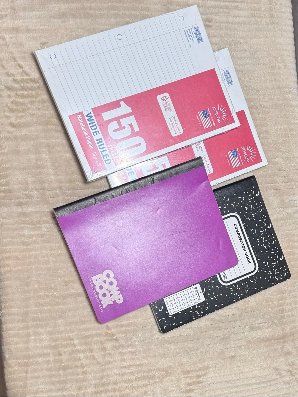 Loose leaf paper & composition books bundle